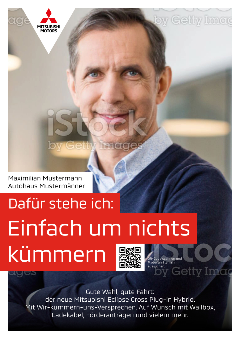 Guerilla-Plakat Handelsmarketing für Mitsubishi