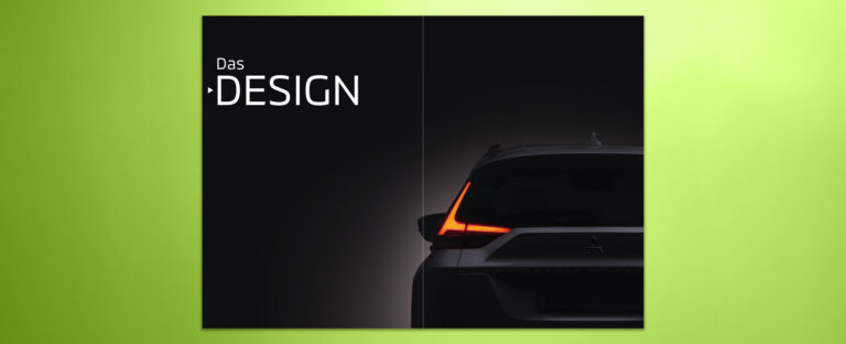 VOON Werbeagentur Case – Literaturkonzept Modellprospekt Mitsubishi Eclipse Cross Plug-in Hybrid Titel und erste Doppelseite