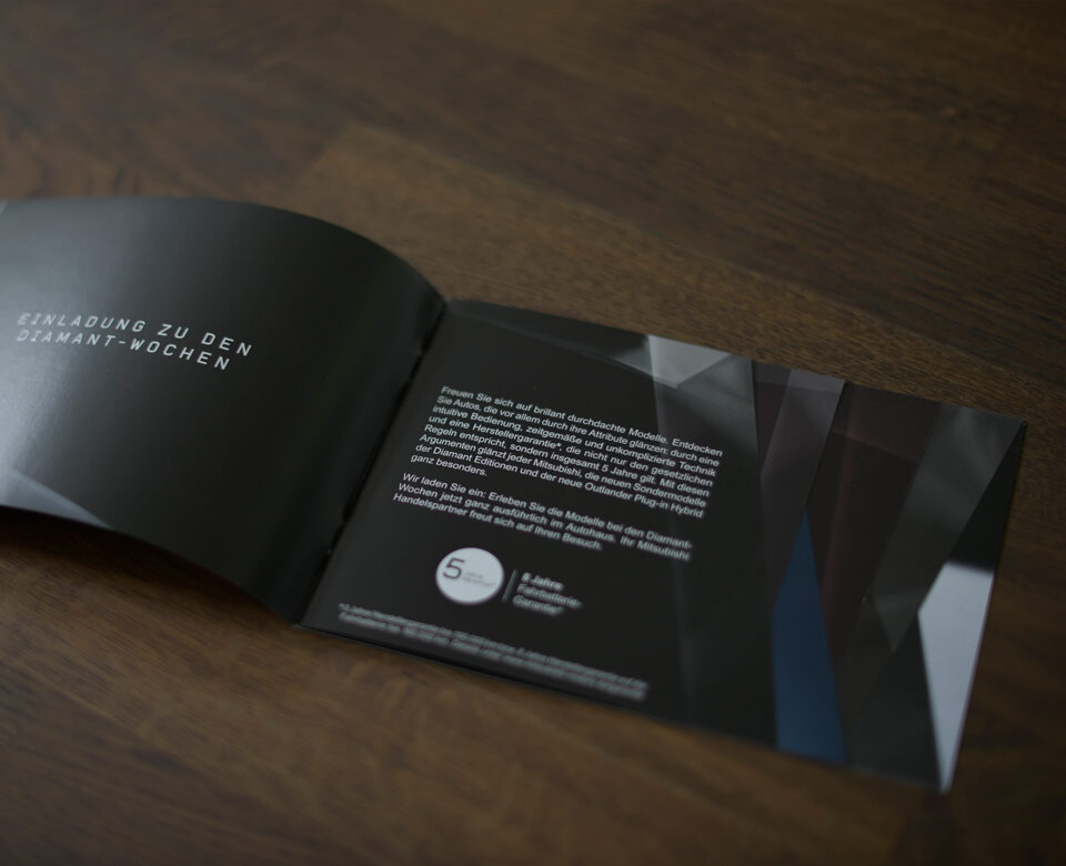 VOON Werbeagentur Case – Mitsubishi Diamant Edition Mailing Folder
