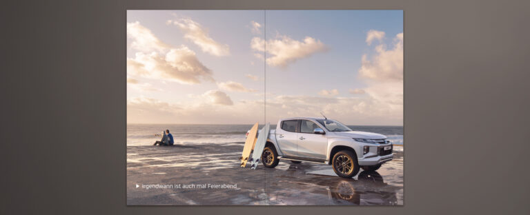 VOON Werbeagentur Case – Literaturkonzept Modellprospekt Mitsubishi L200 Doppelseiten-Beispiele 3