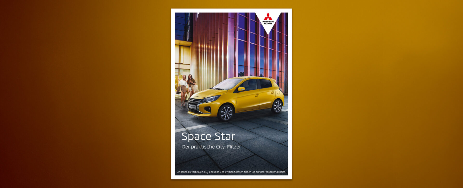 VOON Werbeagentur Case – Literaturkonzept Modellprospekt Mitsubishi Space Star Titel und erste Doppelseite