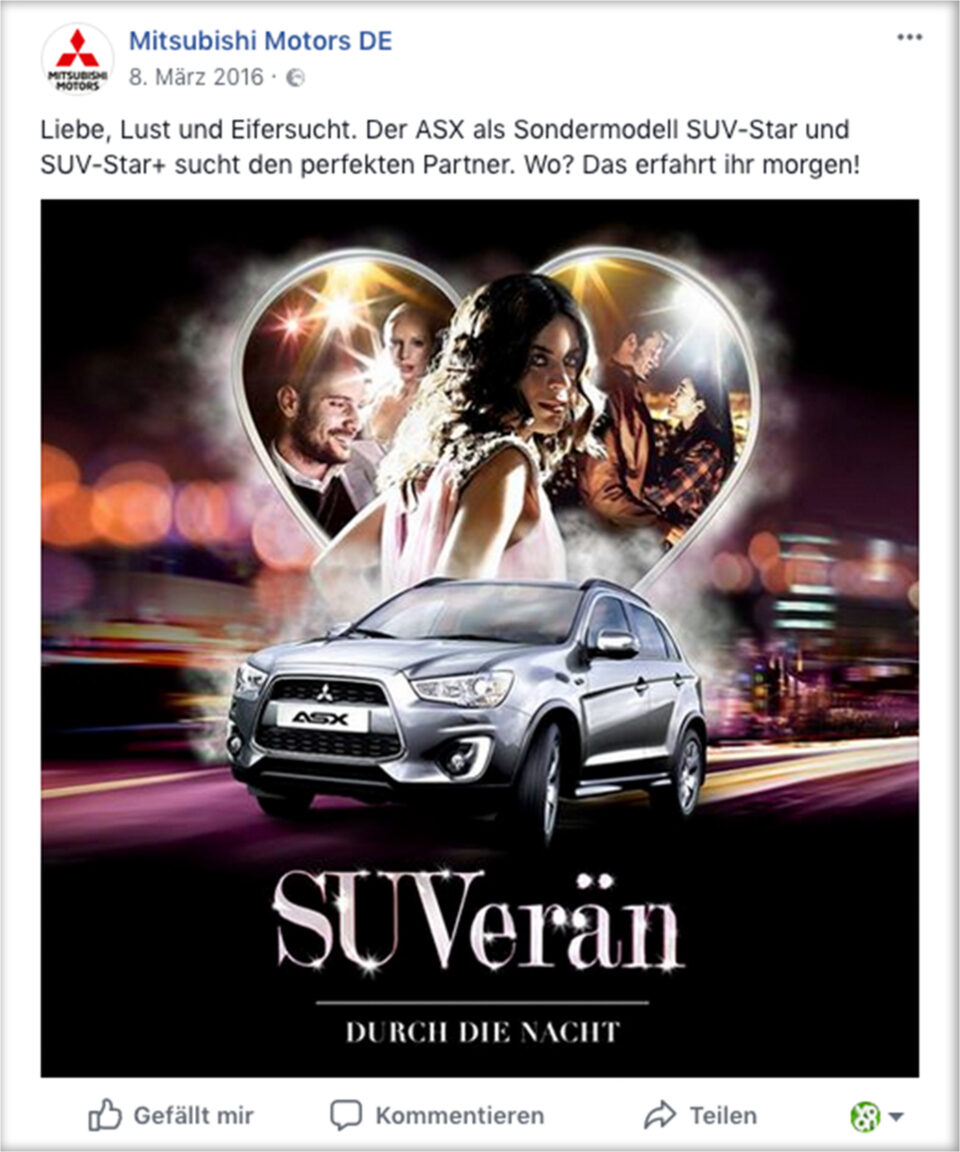 VOON Werbeagentur Case – Mitsubishi Social Media Post SUVerän Sondermodellkampagne 3