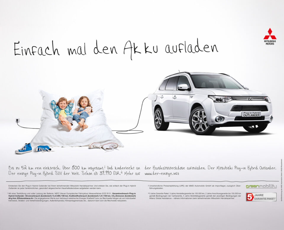 VOON Werbeagentur Case – Mitsubishi Launchkampagne Outlander PHEV Printanzeige 5