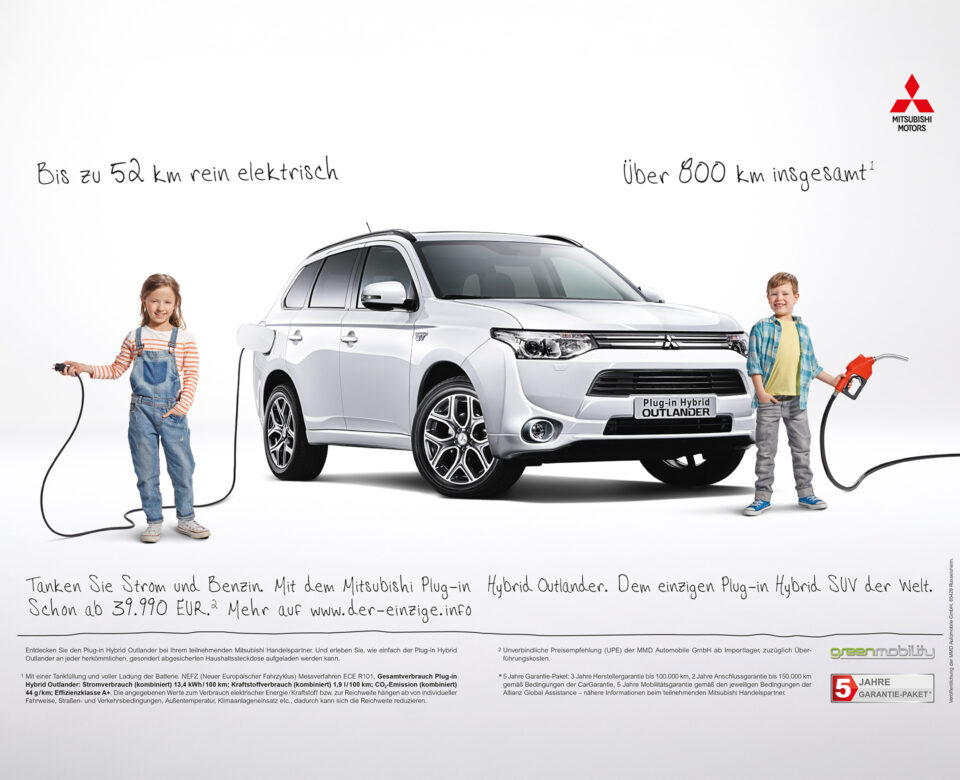 VOON Werbeagentur Case – Mitsubishi Launchkampagne Outlander PHEV Printanzeige 4