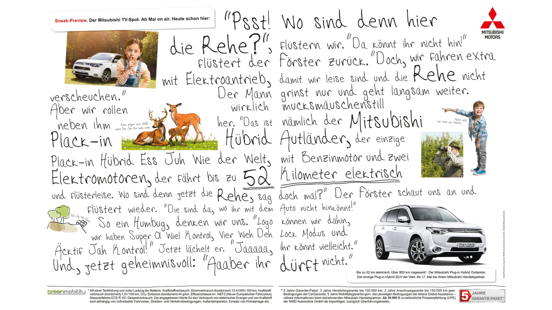 VOON Werbeagentur Case – Mitsubishi Launchkampagne Outlander PHEV Printanzeige 1