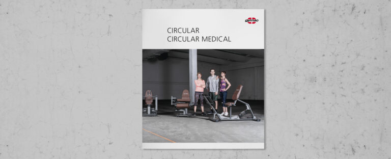 VOON Werbeagentur Case – Literaturkonzept für gym80 Produktbroschüre Circular Medical, Titelseite
