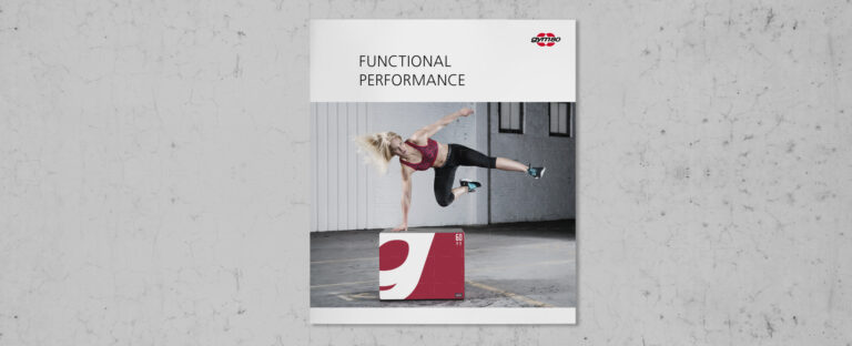 VOON Werbeagentur Case – Literaturkonzept für gym80 Produktbroschüre Functional Performance, Titelseite