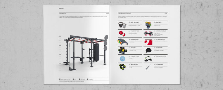 VOON Werbeagentur Case – Literaturkonzept für gym80 Produktbroschüre Functional Performance, Doppelseiten 3