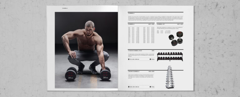 VOON Werbeagentur Case – Literaturkonzept für gym80 Produktbroschüre Functional Performance, Doppelseiten 6