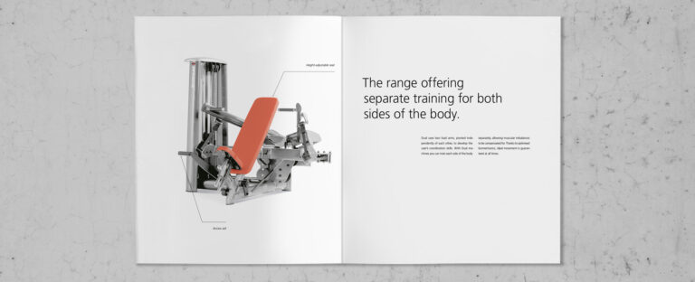 VOON Werbeagentur Case – Literaturkonzept für gym80 Imagebroschüre, Doppelseiten 12
