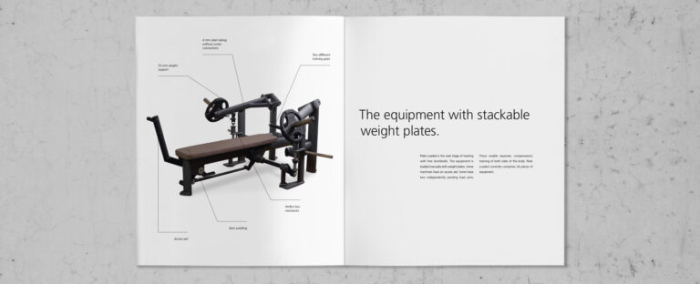 VOON Werbeagentur Case – Literaturkonzept für gym80 Imagebroschüre, Doppelseiten 18