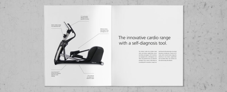 VOON Werbeagentur Case – Literaturkonzept für gym80 Imagebroschüre, Doppelseiten 21