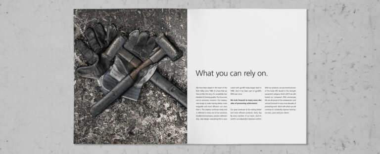 VOON Werbeagentur Case – Literaturkonzept für gym80 Imagebroschüre, Doppelseiten 5