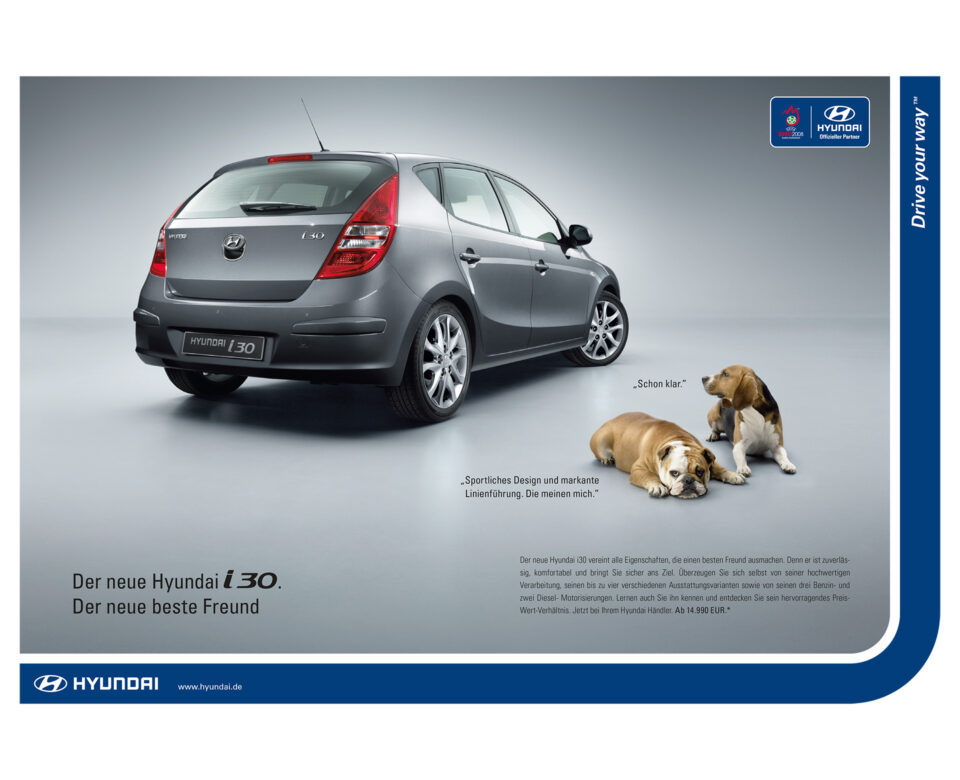 Hyundai Modellkampagne „Der neue beste Freund“ Printanzeige 3