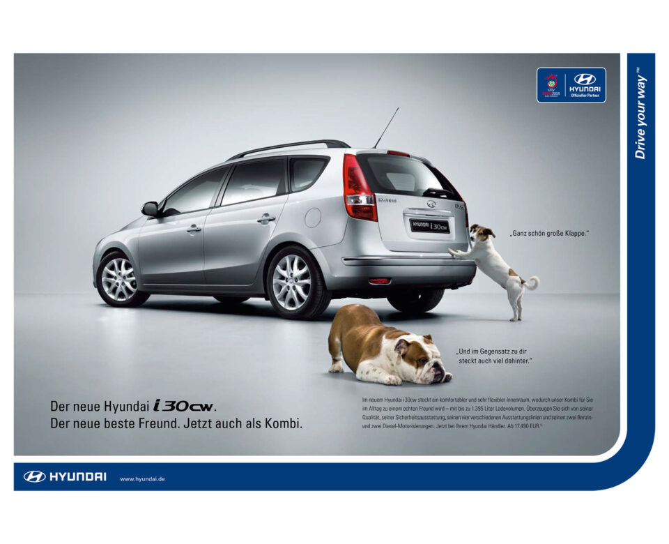 Hyundai Modellkampagne „Der neue beste Freund“ Printanzeige 5