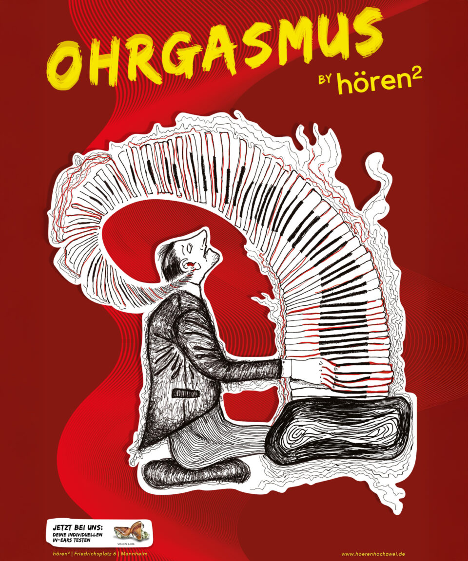 VOON Werbeagentur Case – hören hoch 2 Kampagne Ohrgasmus Plakat 1