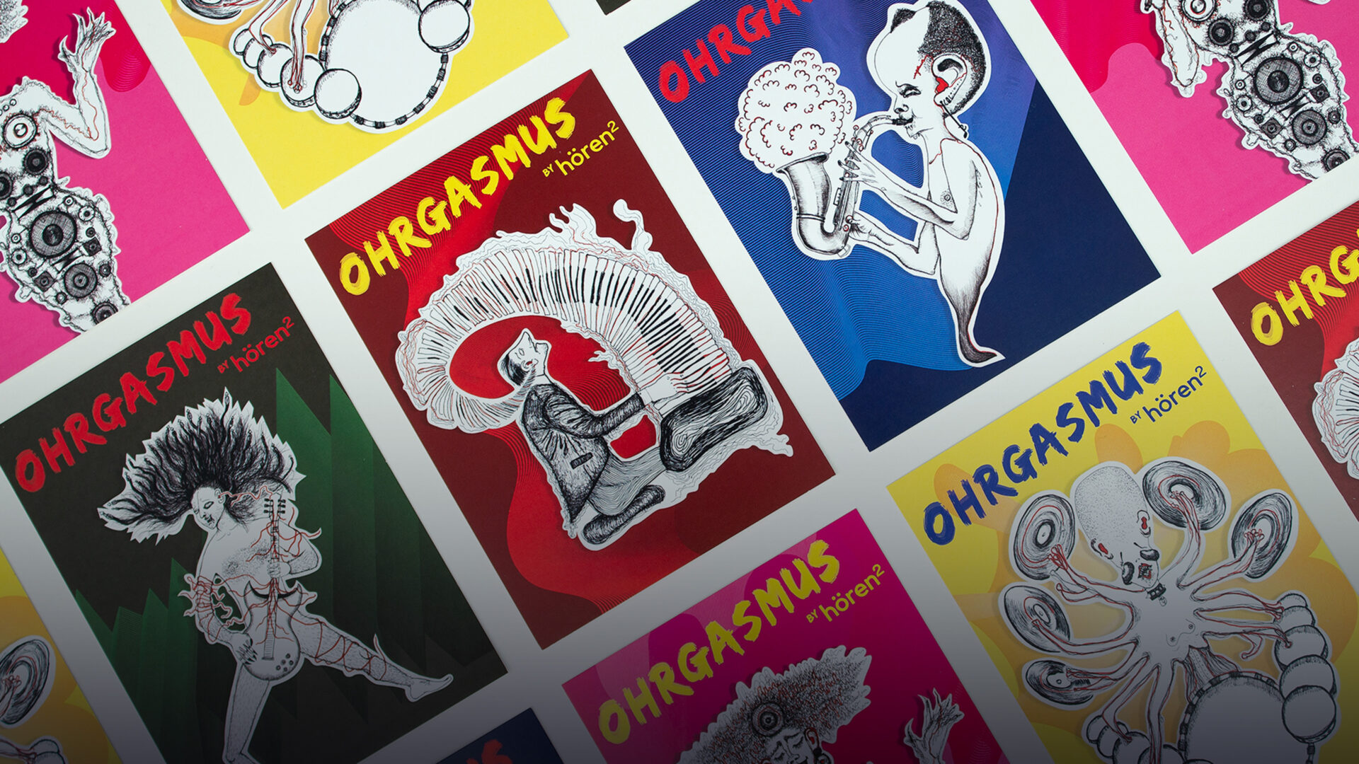 VOON Werbeagentur Case – hören hoch 2 Kampagne Ohrgasmus Postkarten Titel