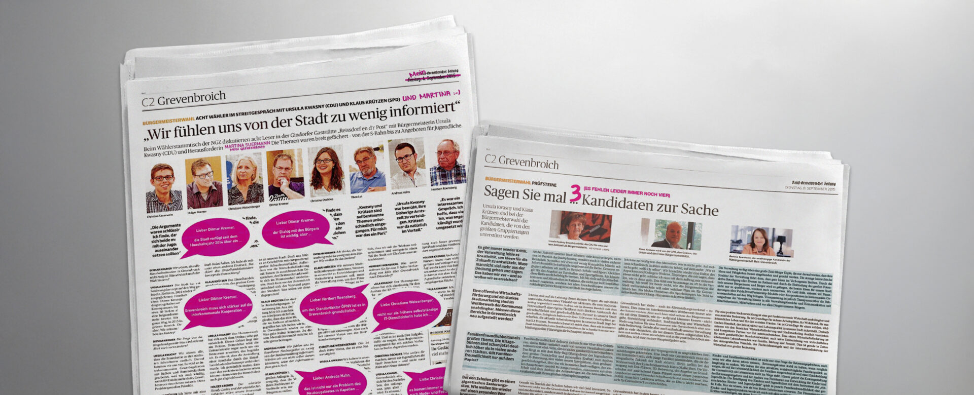 VOON Werbeagentur Case – Wahlkampagne für Mein Grevenbroich Zeitung Bild 