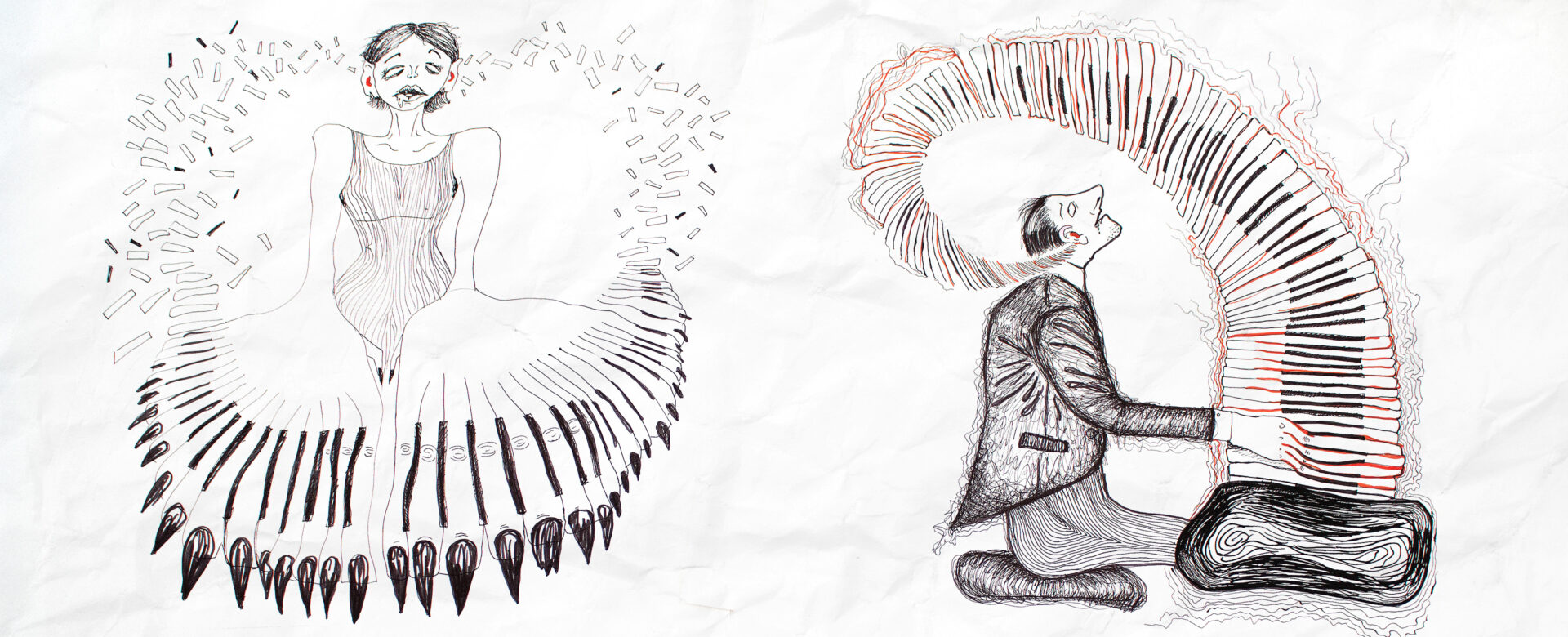 VOON Werbeagentur Case – hören hoch 2 Kampagne Ohrgasmus Skizze 3